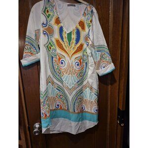 Bridget Bailey Multi Color Dress Size Medium Womens